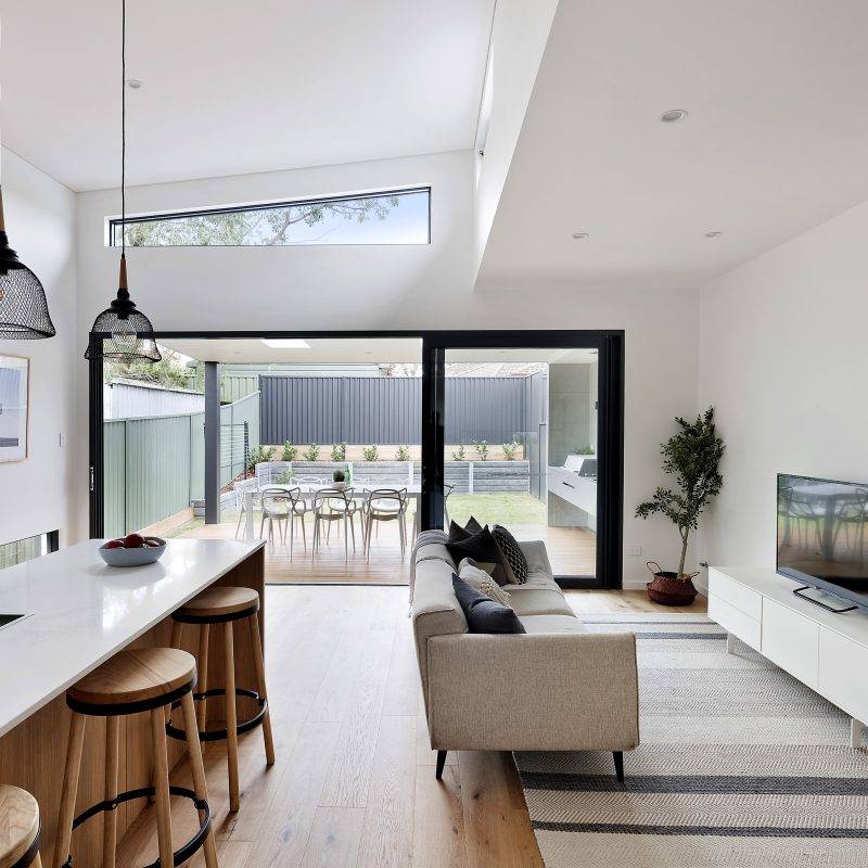 Contemporary Kitchen with Marble Countertop